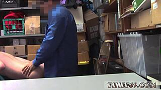 police officer catches emo teen fucking in the shop 😏