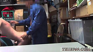 police officer catches emo teen fucking in the shop 😏