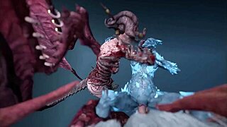 Succubus frost onoskelis engages in intriguing game scenes with monster elements