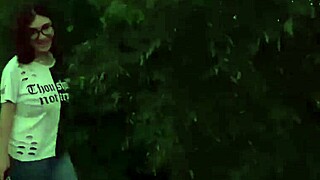 Chubby Nerd Girl Fucks Hard On The Hill