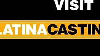 Busty redhead teen strips and rides in red lingerie! 🔥