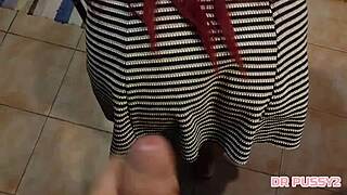 tattooed ebony employee makes boss cum in mouth and fucks pussy