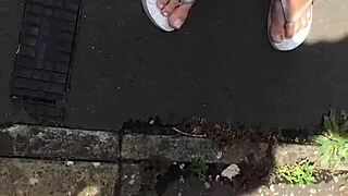 Neighbor grandma's sexy feet get licked and sucked in this fetish fun