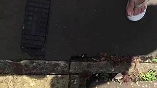 Neighbor grandma's sexy feet get licked and sucked in this fetish fun