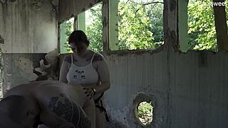 Teacher and student play strip game on PS4 with ripped clothes