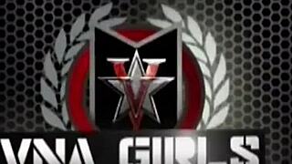 vicky vette squeezes tits and rubs pussy