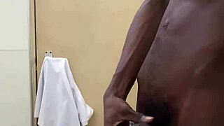 Busting a nut in the public toilet, he asks, with that huge black cock?