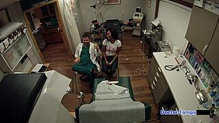 dr tampa givess a pap smear to tori sanchez