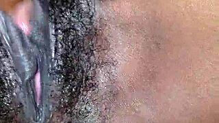 in this hairy pussy play scene, the woman explores her body with fingers and toys