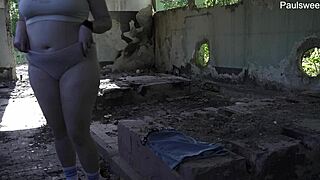 Teacher and student play strip game on PS4 with ripped clothes