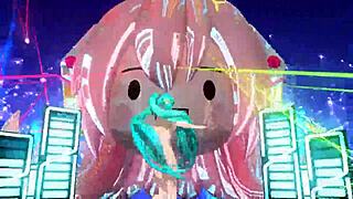 is hatsune miku fully nude with big tits?