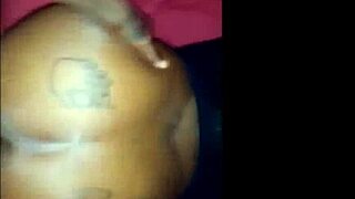 ebony babe takes huge black cock in her tattooed ass and pussy!