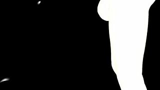 Ebony Girl Teases Big White Futa Cock with Deepthroat