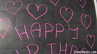 Slime-Covered Babe Gets Facial!