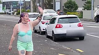 Trashy Kiwi Slut Shows Pussy At Mall