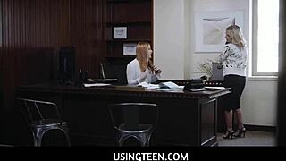 i'm the redhead teen intern getting freeused by the blonde milf assistant, oh god