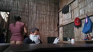 Nurse flirts and takes client home for passionate homemade sex in missionary.