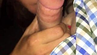 mature blonde sucks young cock in public outdoor spot, wow!