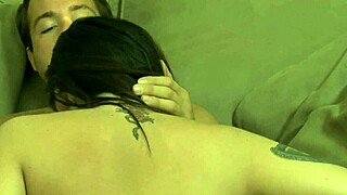 Melina Mason with Tattoos Awaits Scene