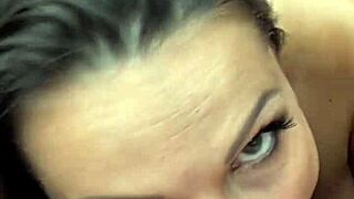 big tits babe sucks like a queen with rimjob and cum in mouth