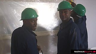 Sassy Simony Diamond teases 3 hung contractors, gets her tight asshole wrecked by DP and DAP before a messy facial! 😈