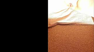 mature cougar's big clit close up, shaved and wet in homemade exhibition