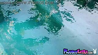 bombastic ebony babe julie kay sunbathing naked by pool