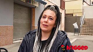 mature chloe funny tries her first black cock in public