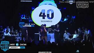 short clip of cacha versus wos in argentinian fms battle