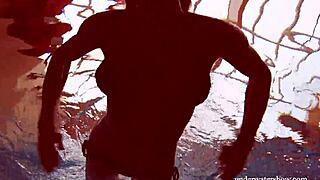 Blue Bikini Tight Pussy Martina Underwater