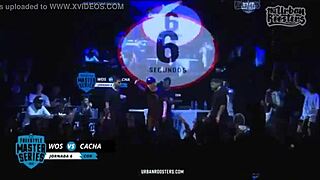 short clip of cacha versus wos in argentinian fms battle