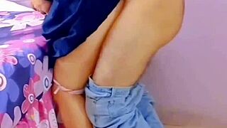 These horny Mexican students have no condoms or motel, so they fuck in the living room with her family nearby 😏