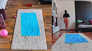 Milf Spreading Ass In Naked Yoga