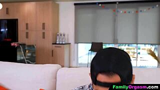 familyorgasm - stepdad exposes himself to sweet libertine stepdaughter in wild college moment.