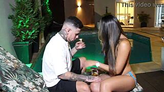Pool Guy Slaps And Fucks Naughty Wife In Lingerie
