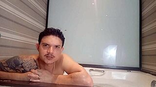 Detailed view of sexy tattooed pornstar Samuka Ventura.