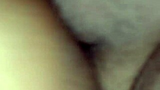 ebony wife rides big black cock in homemade scene