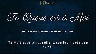 ta queue est a moi french joi femdom