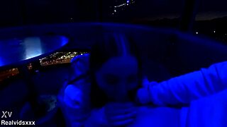 Blowjob in Amusement Park Leads to Quick Standing Fuck at Home