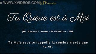 ta queue est a moi french joi femdom