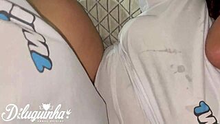 I fuck the chubby girl's big pussy until it's soaking wet in the bedroom