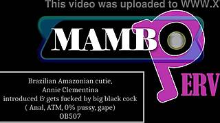 brazilian cutie annie clementina tries anal with big black cock in dirty talk interview