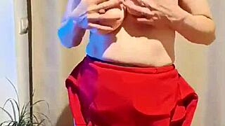 My Teacher In Short Red Dress Shows Her Wet Vagina And We Fuck