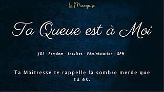 ta queue est a moi french joi femdom