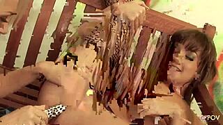 Lesbians finger and pound pussies