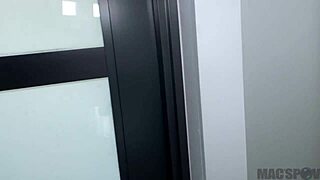 jmac catches valerica steel deepthroating monster cock in pov