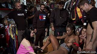 Ebony Slave Banged Publicly