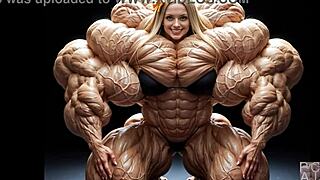 Abigail's Explosive Muscle Growth In Pump Factory FMG AI Animation.