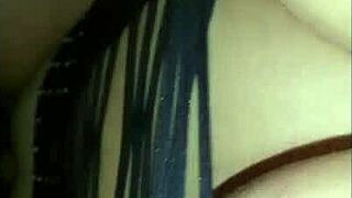 My wife sexy lingerie cum inside