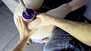 petite ass and mouth gets fucked by friend in homemade bondage scene